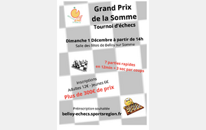 Grand Prix de Belloy sur Somme Dimanche 1er décembre 2024 à partir de 13h30